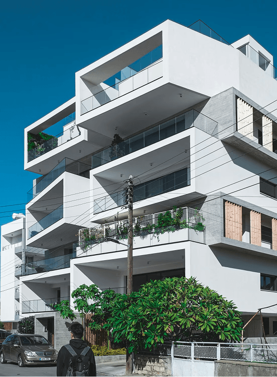Modern multi-level residential building